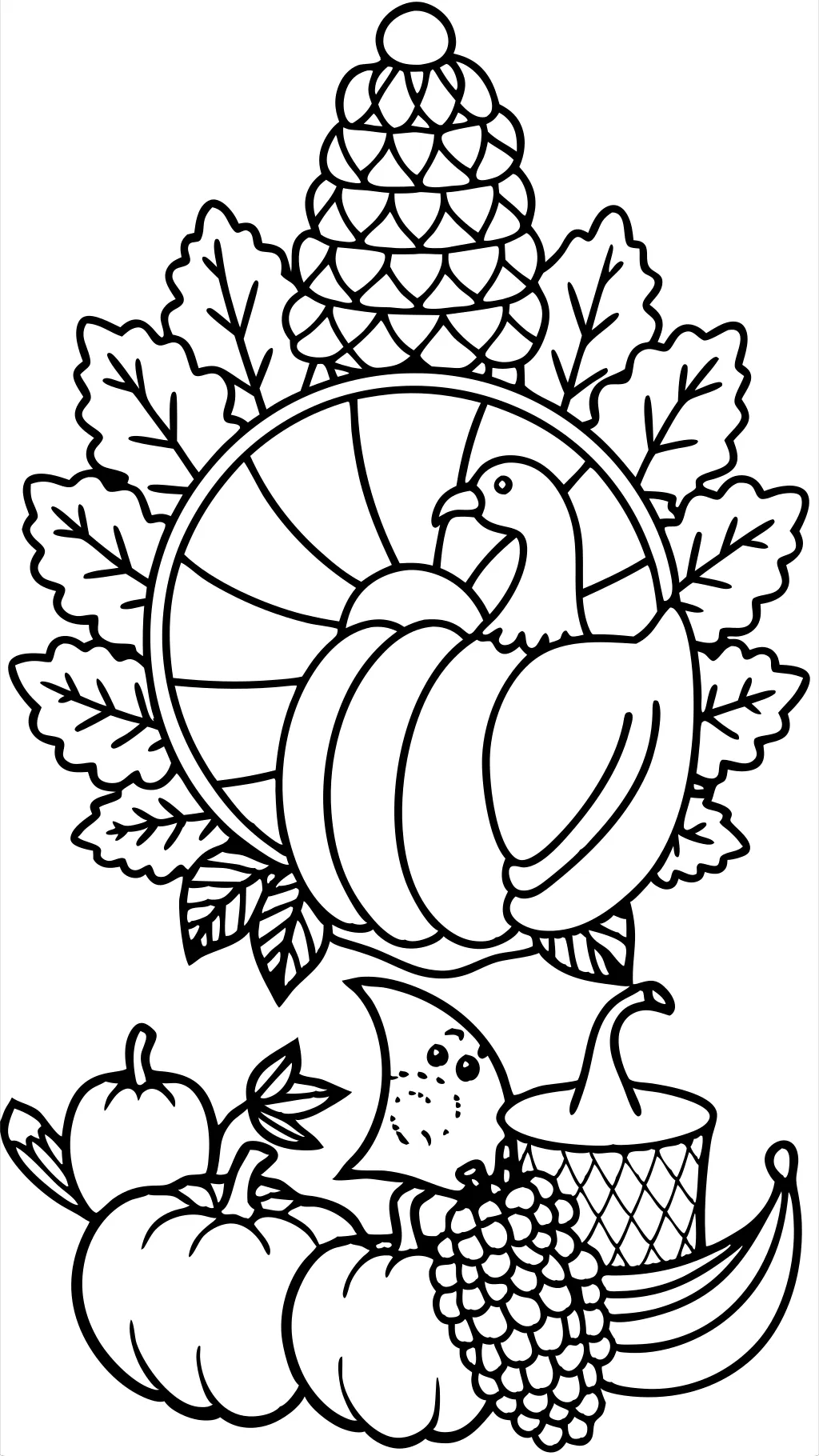 free coloring page thanksgiving